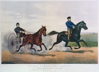 „Flora Temple” és „Lancet” verseny a Centerville-i pályán, 1856
